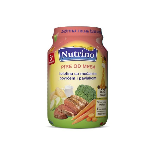 NUTRINO TELETINA POVRĆE I PAVLAKA pire, 190g NUTRINO TELETINA POVRĆE I PAVLAKA pire, 190g