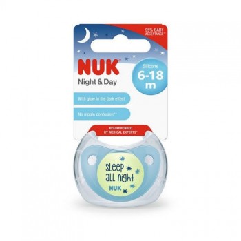 NUK NIGHT/DAY silikonska varalica 6-18m, 1kom