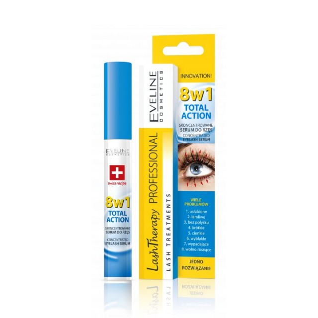 EVELINE 8U1 TOTAL ACTION serum za rast trepavica EVELINE 8U1 TOTAL ACTION serum za rast trepavica