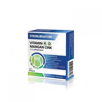 STRONG NATURE VITAMIN K, VITAMIN D, MANGAN, CINK kapsule, 30kom