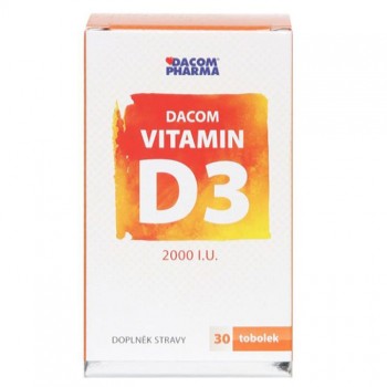 DACOM VITAMIN D3 2000 I.U. kapsule, 30kom DACOM VITAMIN D3 2000 I.U. kapsule, 30kom