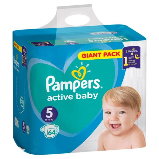 PAMPERS 5 pelene 11-16kg 64 komada