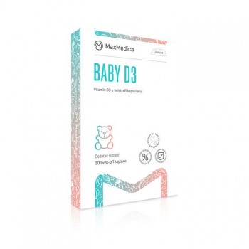 MAXMEDICA BABY D3 twist-off kapsule, 30kom MAXMEDICA BABY D3 twist-off kapsule, 30kom