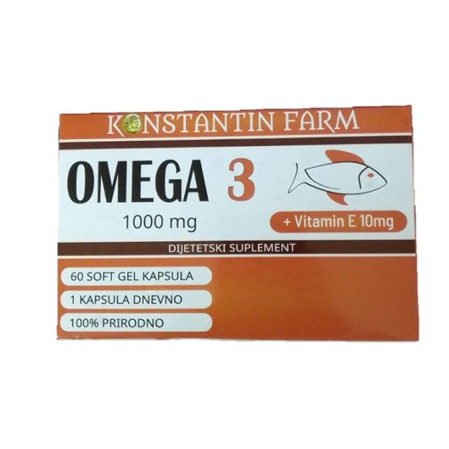 OMEGA 3 + VITAMIN E soft gel kapsule, 60kom OMEGA 3 + VITAMIN E soft gel kapsule, 60kom