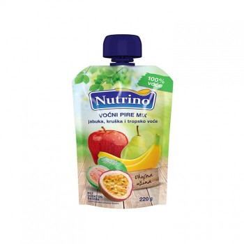 NUTRINO JABUKA + KRUŠKA + TROPSKO VOĆE voćni pire, 220g