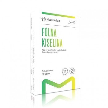 MAXMEDICA FOLNA KISELINA tablete, 30kom