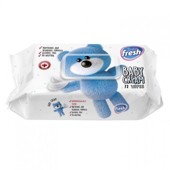 FRESH BABY CREAM vlažne maramice, 72kom FRESH BABY CREAM vlažne maramice, 72kom