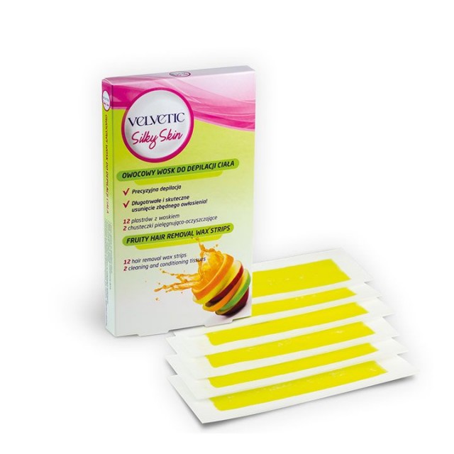 VELVETIC SILKY SKIN trake za depilaciju tela, 12kom VELVETIC SILKY SKIN trake za depilaciju tela, 12kom