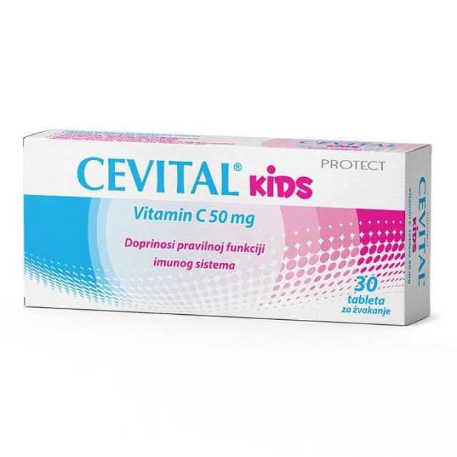 CEVITAL KIDS VITAMIN C 50mg tablete za žvakanje, 30kom