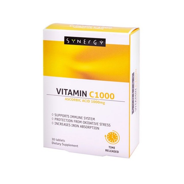 SYNERGY VITAMIN C 1000mg tablete, 30kom SYNERGY VITAMIN C 1000mg tablete, 30kom