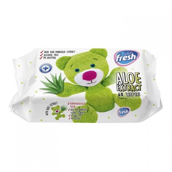 FRESH BABY ALOE vlažne maramice, 60kom