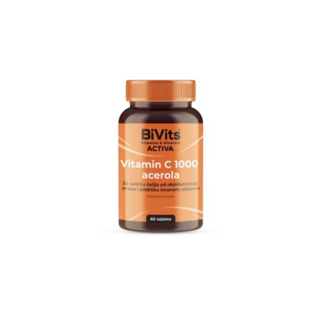 BIVITS ACTIVA VITAMIN C 1000 ACEROLA tablete, 60kom BIVITS ACTIVA VITAMIN C 1000 ACEROLA tablete, 60kom