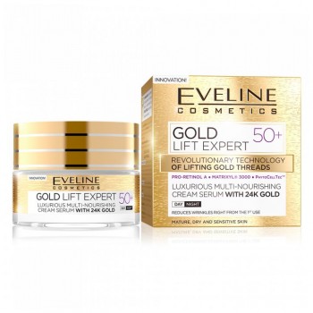 EVELINE GOLD LIFT EXPERT 50+ krema, 50ml EVELINE GOLD LIFT EXPERT 50+ krema, 50ml