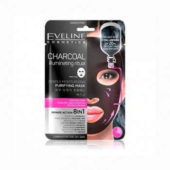 EVELINE CHARCOAL maska za lice EVELINE CHARCOAL maska za lice
