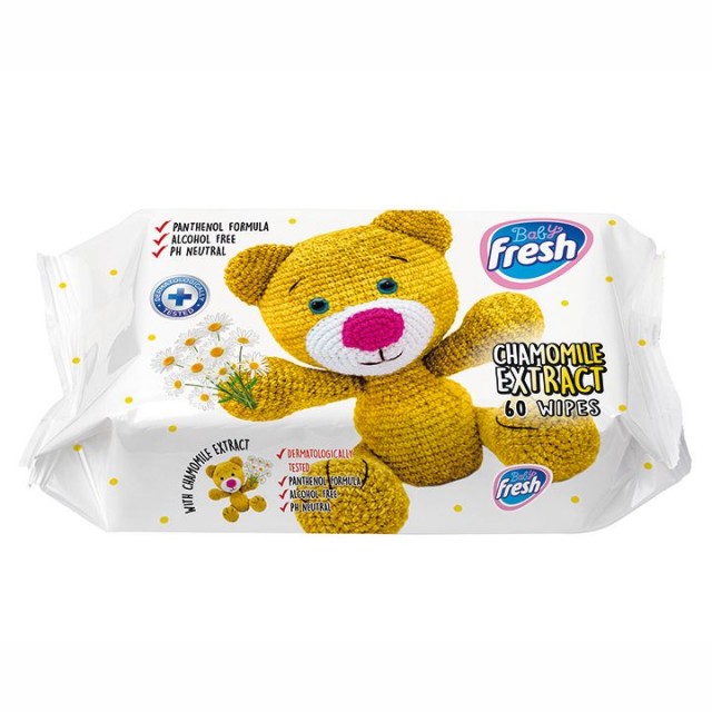 FRESH BABY CAMOMILE vlažne maramice, 60kom