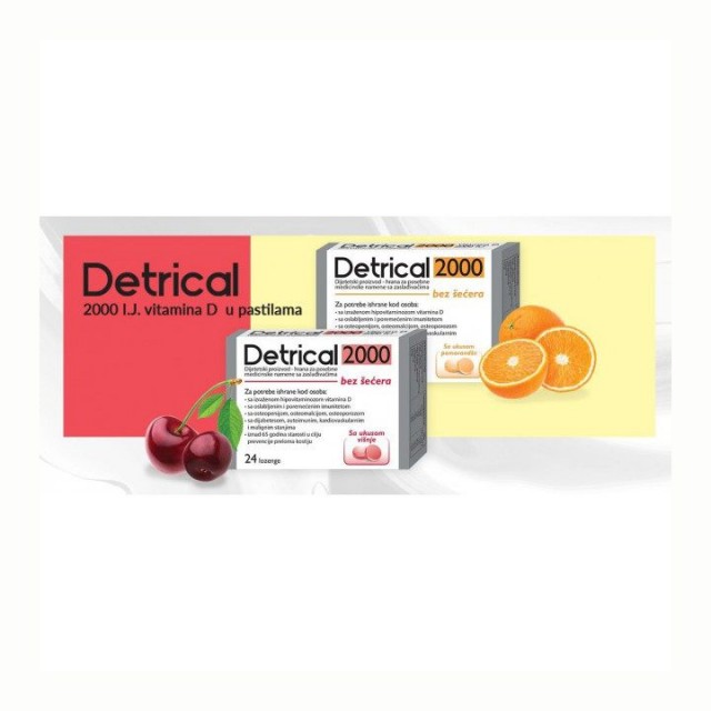 DETRICAL 2000 pomorandža lozenge bez šećera, 24kom DETRICAL 2000 pomorandža lozenge bez šećera, 24kom
