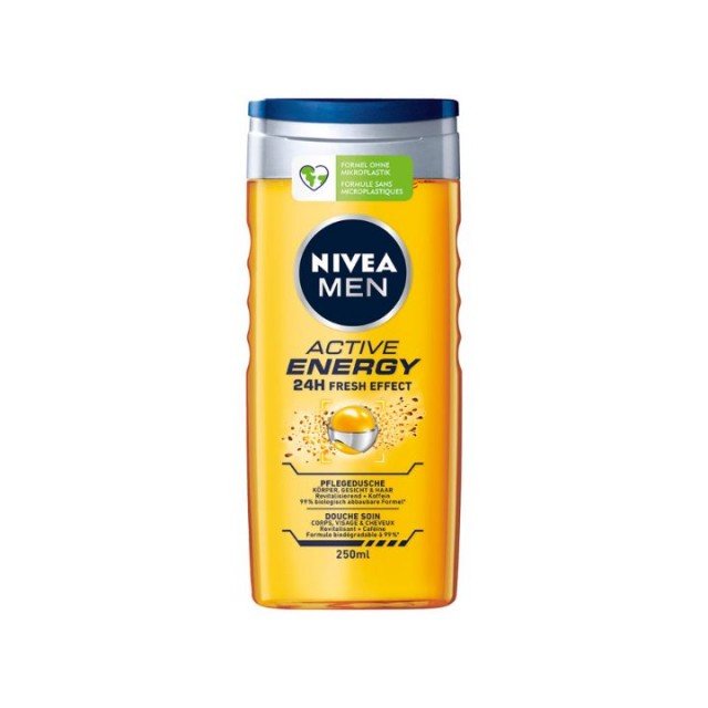 NIVEA MAN ACTIVE ENERGY 24H FRESH EFFECT gel za tuširanje, 250ml NIVEA MAN ACTIVE ENERGY 24H FRESH EFFECT gel za tuširanje, 250ml