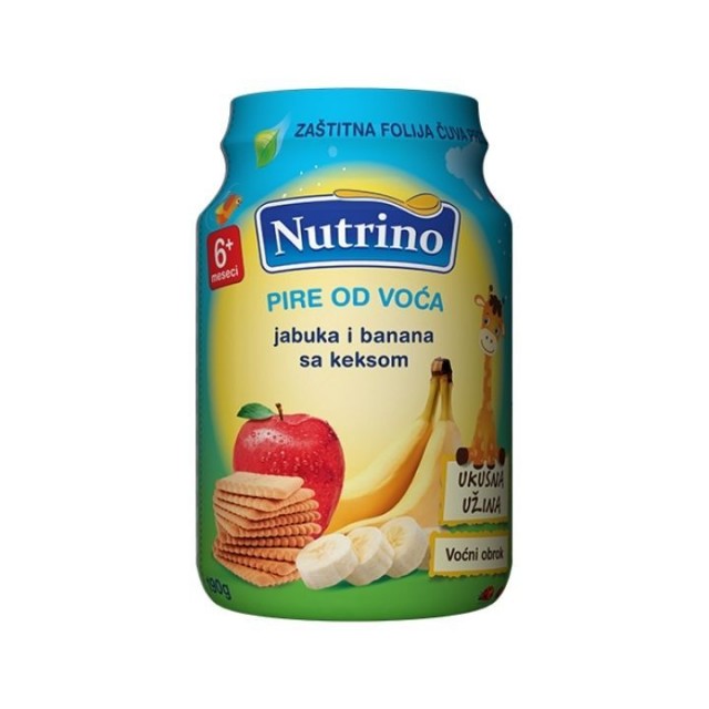 NUTRINO JABUKA I BANANA SA KEKSOM kašica, 190g NUTRINO JABUKA I BANANA SA KEKSOM kašica, 190g