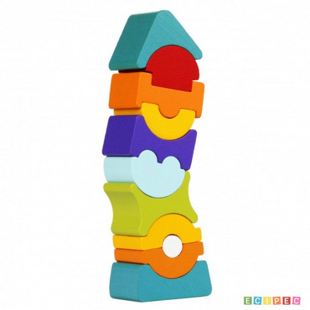 CUBIKA drveni balans toranj 11 elemenata CUBIKA drveni balans toranj 11 elemenata