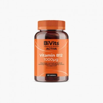 BIVITS ACTIVA VITAMIN B12 1000mcg tablete, 60kom BIVITS ACTIVA VITAMIN B12 1000mcg tablete, 60kom