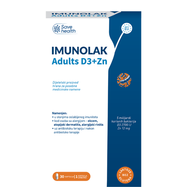 IMUNOLAK ADULTS D3 + ZN kapsule, 30kom IMUNOLAK ADULTS D3 + ZN kapsule, 30kom