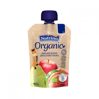 NUTRINO ORGANSKA KAŠICA OD JABUKE, KRUŠKE I BRESKVE, 100g NUTRINO ORGANSKA KAŠICA OD JABUKE, KRUŠKE I BRESKVE, 100g