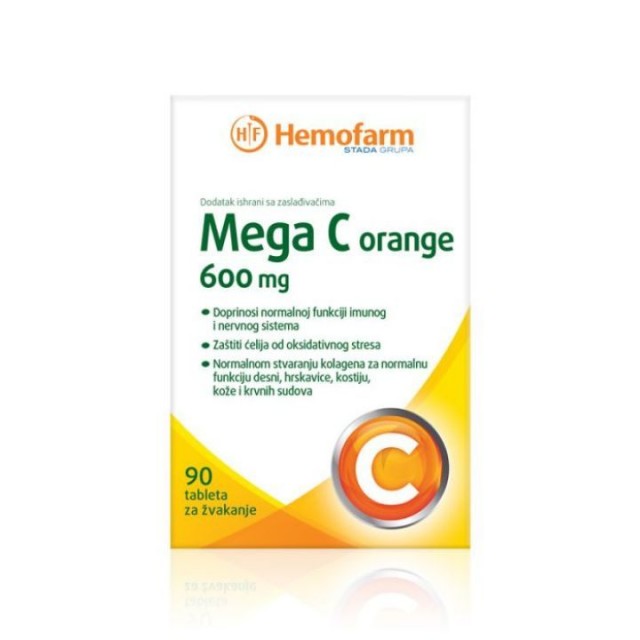 MEGA C Orange 600mg tablete, 90kom