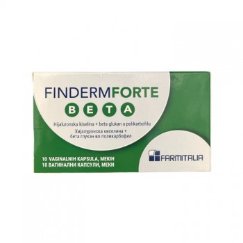 FINDERM FORTE BETA, 10 vaginalnih kapsula, mekih