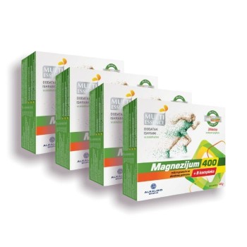MAGNEZIJUM 400mg + B KOMPLEKS kesice direkt, 20kom, PAKET 4 KUTIJE MAGNEZIJUM 400mg + B KOMPLEKS kesice direkt, 20kom, PAKET 4 KUTIJE