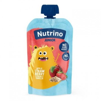 NUTRINO JUNIOR Kaša jabuka, jagoda, žitarice, vanila, 180g NUTRINO JUNIOR Kaša jabuka, jagoda, žitarice, vanila, 180g