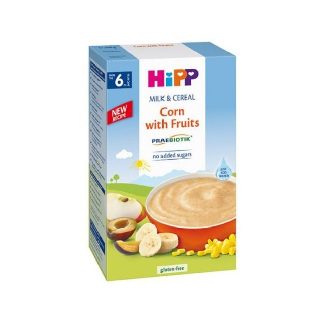 HIPP Mlečna instant kaša kukuruz i voće, 250g HIPP Mlečna instant kaša kukuruz i voće, 250g