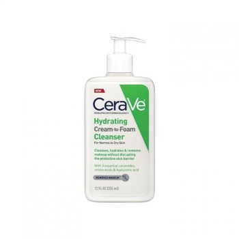 CERAVE HYDRATING CREAM TO FOAM CLEANSER hidrantna kremasto-penušava emulzija za čišćenje za normalnu do suvu kožu, 236 ml CERAVE HYDRATING CREAM TO FOAM CLEANSER hidrantna kremasto-penušava emulzija za čišćenje za normalnu do suvu kožu, 236 ml
