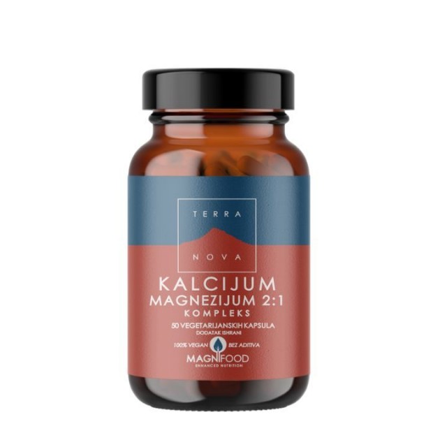 TERRANOVA KALCIJUM MAGNEZIJUM KOMPLEKS 2:1 kapsule, 50kom TERRANOVA KALCIJUM MAGNEZIJUM KOMPLEKS 2:1 kapsule, 50kom