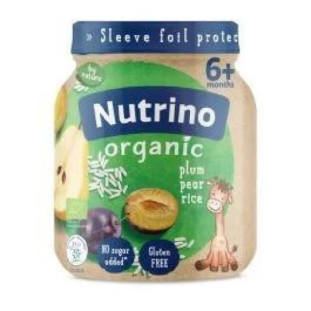 NUTRINO pire, šljiva, kruška, pirinač organska kašica, 125g NUTRINO pire, šljiva, kruška, pirinač organska kašica, 125g