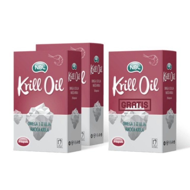 NBL KRILL OIL kapsule, 30 kom PAKET 2+1 GRATIS NBL KRILL OIL kapsule, 30 kom PAKET 2+1 GRATIS