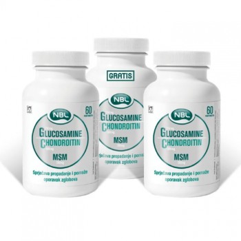 NBL GLUCOSAMINE CHONDROITIN MSM tablete, 60 kom PAKET 2+1 GRATIS NBL GLUCOSAMINE CHONDROITIN MSM tablete, 60 kom PAKET 2+1 GRATIS