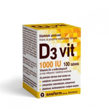 Vitamin D3 1000IU tablete, 100kom