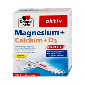DOPPEL HERZ AKTIV MAGNEZIJUM+KALCIJUM+D3 direkt prašak, 20kom DOPPEL HERZ AKTIV MAGNEZIJUM+KALCIJUM+D3 direkt prašak, 20kom