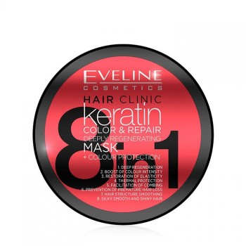EVELINE KERATIN COLOR & REPAIR 8u1 maska za kosu, 500ml EVELINE KERATIN COLOR & REPAIR 8u1 maska za kosu, 500ml