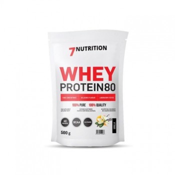 7 NUTRITION WHEY PROTEIN 80 ukus vanile, 500g 7 NUTRITION WHEY PROTEIN 80 ukus vanile, 500g