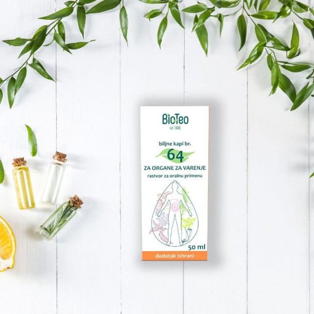 BIO-TEO EXTRADIGESTIO biljne kapi br.64 za organe za varenje, 50ml BIO-TEO EXTRADIGESTIO biljne kapi br.64 za organe za varenje, 50ml