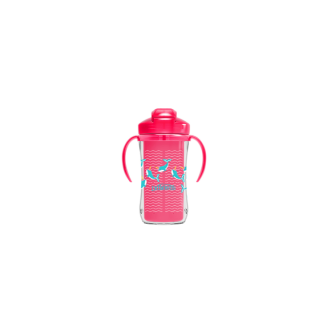 DR BROWNS trening čaša sa slamčicom roze boje, 300ml DR BROWNS trening čaša sa slamčicom roze boje, 300ml