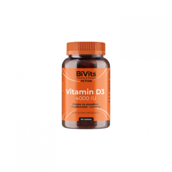 BIVITS ACTIVA VITAMIN D3 4000IU tablete, 60kom BIVITS ACTIVA VITAMIN D3 4000IU tablete, 60kom