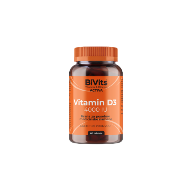 BIVITS ACTIVA VITAMIN D3 4000IU tablete, 60kom BIVITS ACTIVA VITAMIN D3 4000IU tablete, 60kom