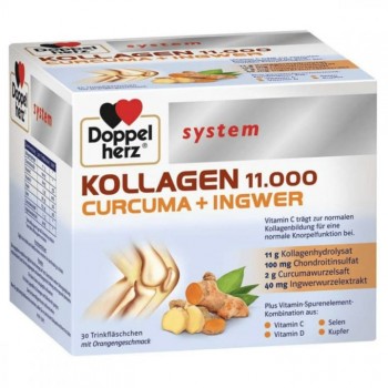 DOPPELHERZ SYSTEM KOLAGEN 11.000 KURKUMA + ĐUMBIR ampule 25 ml, 30kom