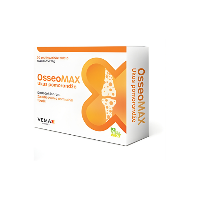 OSSEOMAX sa ukusom pomorandže tablete, 30kom