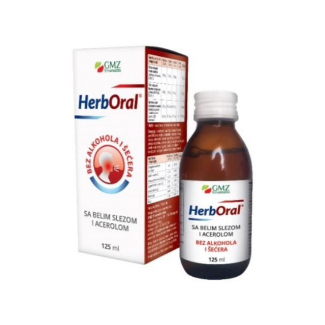 HERBORAL sirup sa belim slezom i acerolom bez šećera i alkohola, 125ml HERBORAL sirup sa belim slezom i acerolom bez šećera i alkohola, 125ml