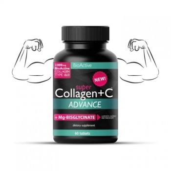 SUPER COLLAGEN  ADVANCE + VITAMIN C + MG-BISGLYCINAT tablete, 60kom