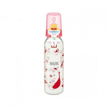 NUK staklena flašica 0-6m, 230ml