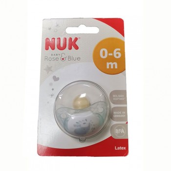 NUK BLUE kaučuk varalica, 0-6m, 1kom NUK BLUE kaučuk varalica, 0-6m, 1kom